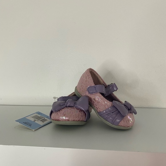Wee Walkers Roberta Pink & Purple Sequinned Size 2 Baby Shoes - Picture 2 of 12